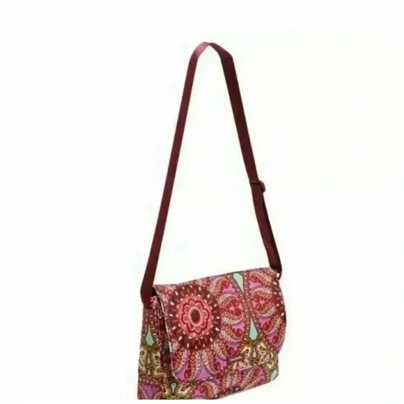 Vera Bradley essential messenger bag resort medallion - Picture 2 of 14